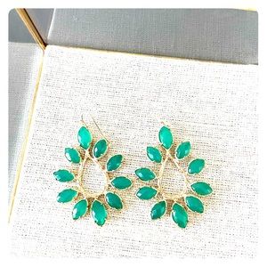 Kendra Scott green decorative earring